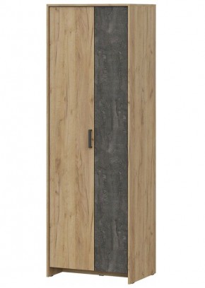 МСП-1 Шкаф 2-х створчатый (Дуб Золотой/Камень темный) в Екатеринбурге - ok-mebel.com | фото 3