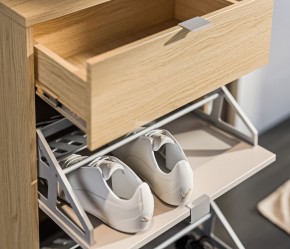 Обувница Афина СБ-3318 (Дуб Винченца/Кашемир серый) в Екатеринбурге - ok-mebel.com | фото 3