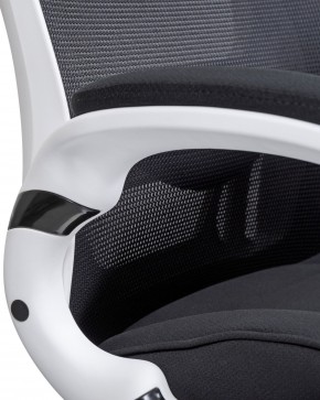 Офисное кресло для руководителей DOBRIN STEVEN WHITE, белый пластик, чёрная ткань в Екатеринбурге - ok-mebel.com | фото 9