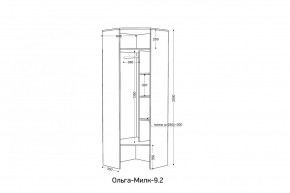 ОЛЬГА-МИЛК 9.2 Шкаф угловой с зеркалом в Екатеринбурге - ok-mebel.com | фото 2