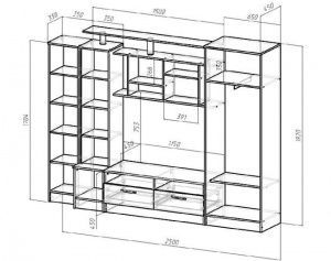 Стенка Оскар в Екатеринбурге - ok-mebel.com | фото 3