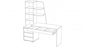 ПИФАГОР Стол компьютерный (дуб вотан/кашемир) в Екатеринбурге - ok-mebel.com | фото 3