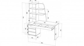 ПИФАГОР Стол компьютерный (цемент светлый/цемент темный) в Екатеринбурге - ok-mebel.com | фото 2