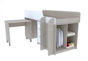 Кровать-подвал Антилия Кровать-подвал (Дуб молочный/Белый глянец) в Екатеринбурге - ok-mebel.com | фото 2