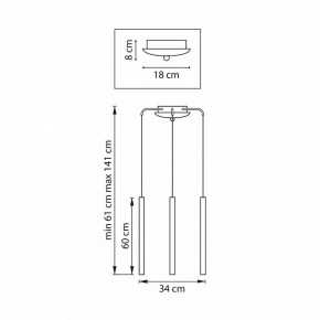 Подвесная люстра Lightstar Tubo L3T747337 в Екатеринбурге - ok-mebel.com | фото 3