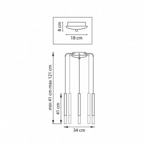 Подвесная люстра Lightstar Tubo L5T747133 в Екатеринбурге - ok-mebel.com | фото 3