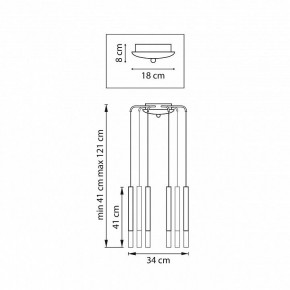 Подвесная люстра Lightstar Tubo L8T747137 в Екатеринбурге - ok-mebel.com | фото 3