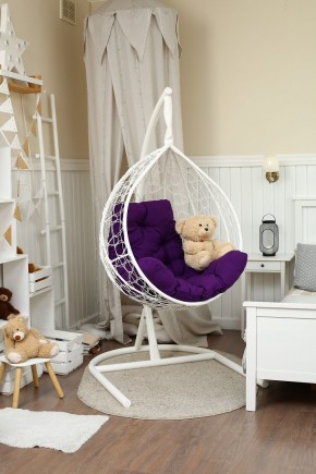 Подвесное кресло-кокон Бароло (белый/белый) в Екатеринбурге - ok-mebel.com | фото 5