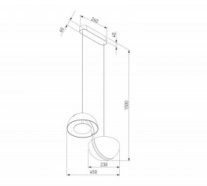 Подвесной светильник Eurosvet Emisfero 50083/2 LED золото в Екатеринбурге - ok-mebel.com | фото 4