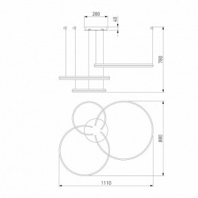 Подвесной светильник Eurosvet Gap 90180/3 золото в Екатеринбурге - ok-mebel.com | фото 5