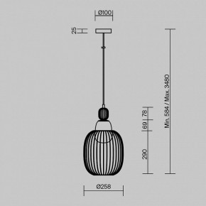 Подвесной светильник Maytoni Levitation MOD376PL-01G1 в Екатеринбурге - ok-mebel.com | фото 5