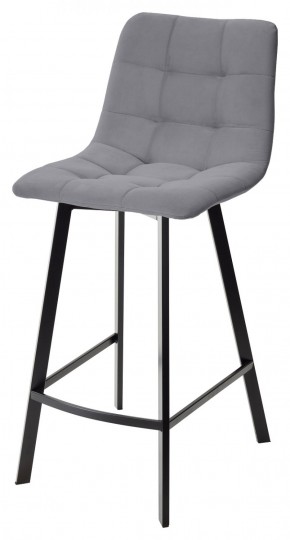Полубарный стул CHILLI-QB SQUARE серый #27, велюр / черный каркас (H=66cm) М-City в Екатеринбурге - ok-mebel.com | фото 1