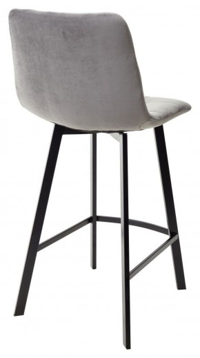 Полубарный стул CHILLI-QB SQUARE светло-серый #26, велюр / черный каркас (H=66cm) М-City в Екатеринбурге - ok-mebel.com | фото 4