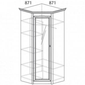 Шкаф угловой №641 "Флоренция" Фасад глухой (угол 871*871) Дуб оксфорд в Екатеринбурге - ok-mebel.com | фото 2