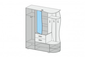 Прихожая Иннэс-1 вариант-1.6 Правая (венге/дуб белфорт) в Екатеринбурге - ok-mebel.com | фото 2