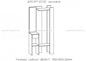 КРИТ-1 Прихожая (Делано светлый) в Екатеринбурге - ok-mebel.com | фото 2