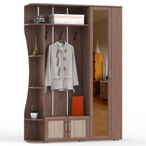 Прихожая Ксения-1, цвет ясень шимо светлый/ясень шимо тёмный, ШхГхВ 150х38х212 см., универсальная сборка в Екатеринбурге - ok-mebel.com | фото 1