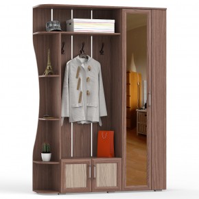 Прихожая Ксения-1, цвет ясень шимо светлый/ясень шимо тёмный, ШхГхВ 150х38х212 см., универсальная сборка в Екатеринбурге - ok-mebel.com | фото 2