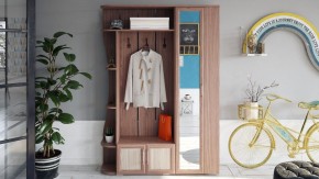 Прихожая Ксения-1, цвет ясень шимо светлый/ясень шимо тёмный, ШхГхВ 150х38х212 см., универсальная сборка в Екатеринбурге - ok-mebel.com | фото 9