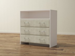 PROxSON Комод Varna (ЛДСП Белая+ткань Белый/Savana Milk (молочный)) 90x40 в Екатеринбурге - ok-mebel.com | фото 1