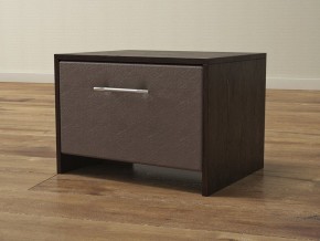 PROxSON Тумба Varna (ЛДСП Венге+экокожа Дуб венге с коричневым) 51x40 в Екатеринбурге - ok-mebel.com | фото