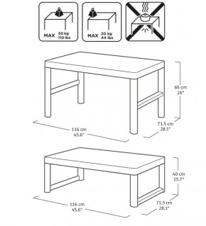 Раскладной стол Лион с регулируемой высотой столешницы (Lyon rattan table) графит (h400/650) в Екатеринбурге - ok-mebel.com | фото 3