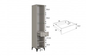 РИЧ Шкаф однодверный со стеклом в Екатеринбурге - ok-mebel.com | фото 3