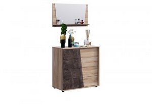 САНРЕМО  комод КМ-005 Дуб сонома св./ Дуб сонома св., Ателье темное (Стиль) в Екатеринбурге - ok-mebel.com | фото 2