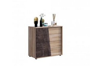 САНРЕМО  комод КМ-005 Дуб сонома св./ Дуб сонома св., Ателье темное (Стиль) в Екатеринбурге - ok-mebel.com | фото 1