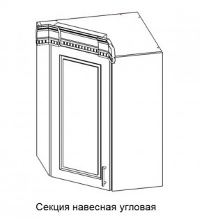 Секция навесная угловая "Верона" (600*600) в Екатеринбурге - ok-mebel.com | фото
