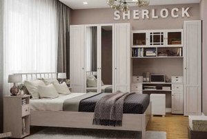 Кровать 1800 Люкс Sherlock 46 (спальня) без основания в Екатеринбурге - ok-mebel.com | фото 2