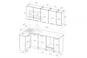 ШЕЛЛИ Кухонный гарнитур Прайм 400 (1100*2000 мм) в Екатеринбурге - ok-mebel.com | фото 2