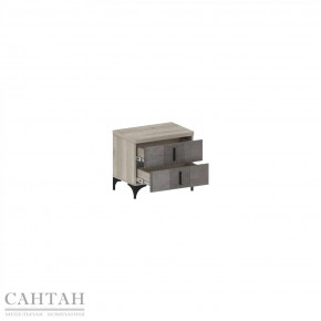 ШЕР Спальный Гарнитур (модульный) Дуб апрель темный/Лофт Голдэн Пэлас в Екатеринбурге - ok-mebel.com | фото 3