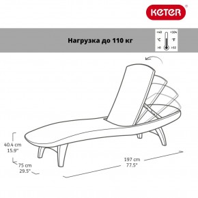 Шезлонг Пацифик (Pacific) графит в Екатеринбурге - ok-mebel.com | фото 2