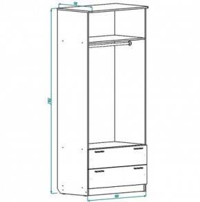 Шкаф ШР-2 с ящиками 2-х створчатый распашной в Екатеринбурге - ok-mebel.com | фото 3