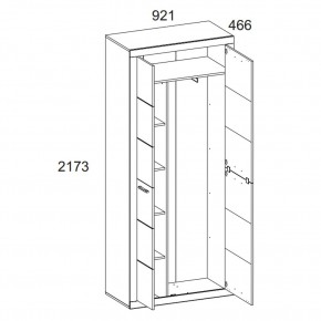 Шкаф 2D OSKAR , цвет дуб Санремо в Екатеринбурге - ok-mebel.com | фото 4