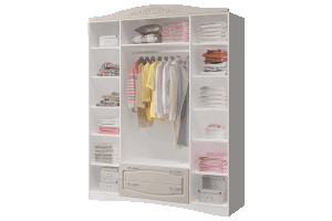 Шкаф 4х дверный с зеркалом Виола 2 в Екатеринбурге - ok-mebel.com | фото 2