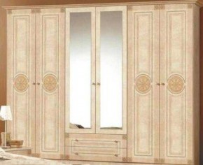 Шкаф 6-и дверный с зеркалами (02.146) Рома (беж) в Екатеринбурге - ok-mebel.com | фото 1