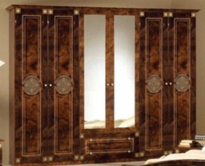 Шкаф 6-и дверный с зеркалами (02.146) Рома (орех) в Екатеринбурге - ok-mebel.com | фото 1