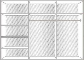 Шкаф 6-ти дверный с зеркалами (08.246) Ирина (беж) в Екатеринбурге - ok-mebel.com | фото 2