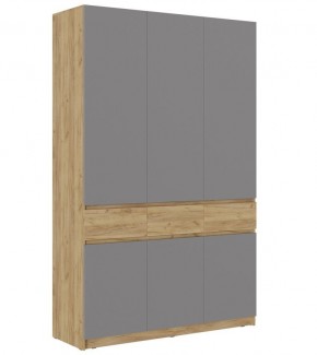 Шкаф Бостон ШК-002 ЛДСП (Серый шифер/Дуб крафт золотой) в Екатеринбурге - ok-mebel.com | фото 1