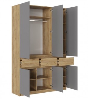 Шкаф Бостон ШК-002 ЛДСП (Серый шифер/Дуб крафт золотой) в Екатеринбурге - ok-mebel.com | фото 2