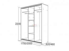 МИРАЖ 17.1 (620) 1 зеркало Шкаф для платья и белья в Екатеринбурге - ok-mebel.com | фото 5