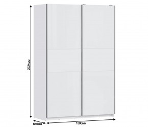 Шкаф-купе (1500) Медея СБ-2907.Н (Белый/Белый глянец) в Екатеринбурге - ok-mebel.com | фото 6