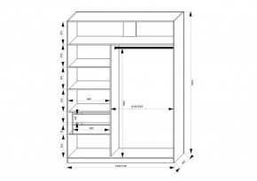 Шкаф-купе 1500 серии NEW CLASSIC K3+K3+B2+PL1 (2 ящика+1 штанга) профиль «Капучино» в Екатеринбурге - ok-mebel.com | фото 3