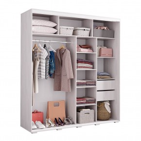 Шкаф-купе Крафт-6 1.6 м ШКК-06 (ясень белый) в Екатеринбурге - ok-mebel.com | фото 2