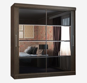 Шкаф-купе Орфей-6 (венге/лакобель черная) 1500 в Екатеринбурге - ok-mebel.com | фото 1