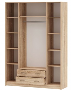 БЕАТРИС Шкаф КВАДРО с 2зер., 4дв. 2ящ. (Дуб Сонома/Белый глянец) в Екатеринбурге - ok-mebel.com | фото 2