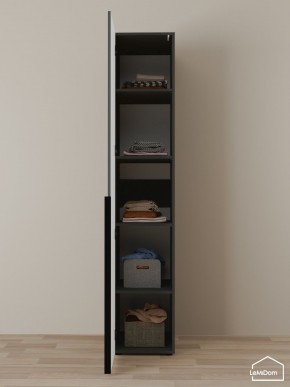 Шкаф Linnea MHR-1-2 2050х400х510 (Графит-М 11.1.25) в Екатеринбурге - ok-mebel.com | фото 4