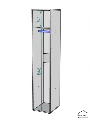 Шкаф Linnea MHR-1 2050х400х510 (Графит-М 11.1.25) в Екатеринбурге - ok-mebel.com | фото 3